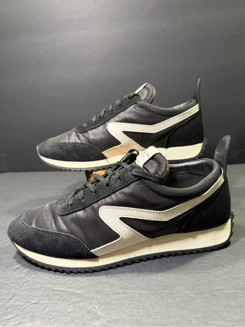 Rag & Bone Retro Women’s Black White Running Walking Sneakers Shoe Size- 7.5